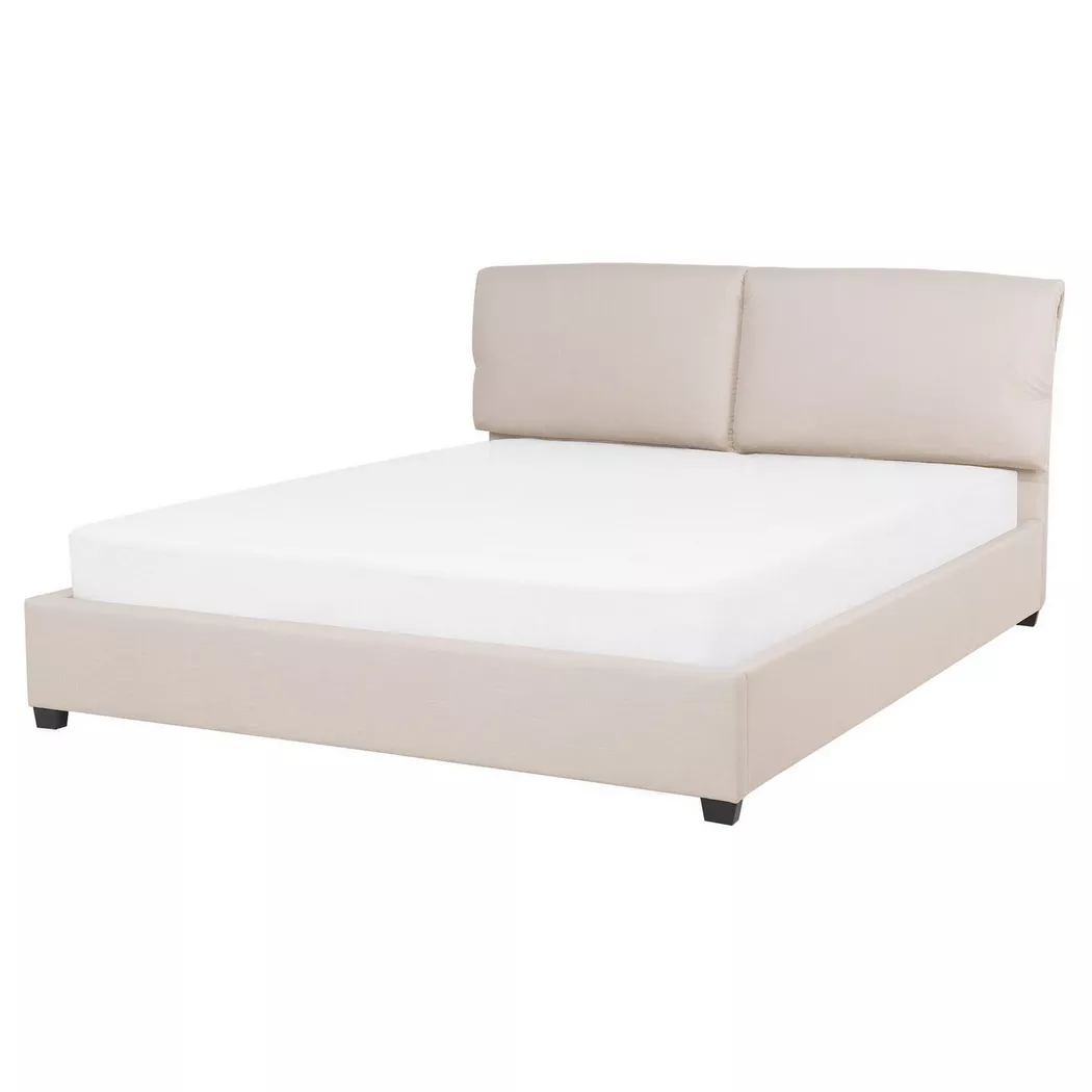 Beliani - Wasserbett aus Stoff  BELFORT, Baumnuss