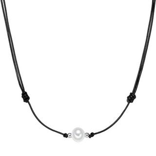 Valero Pearls  Leder-Kette 