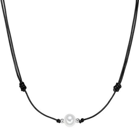 Valero Pearls  Femme Collier en cuir 