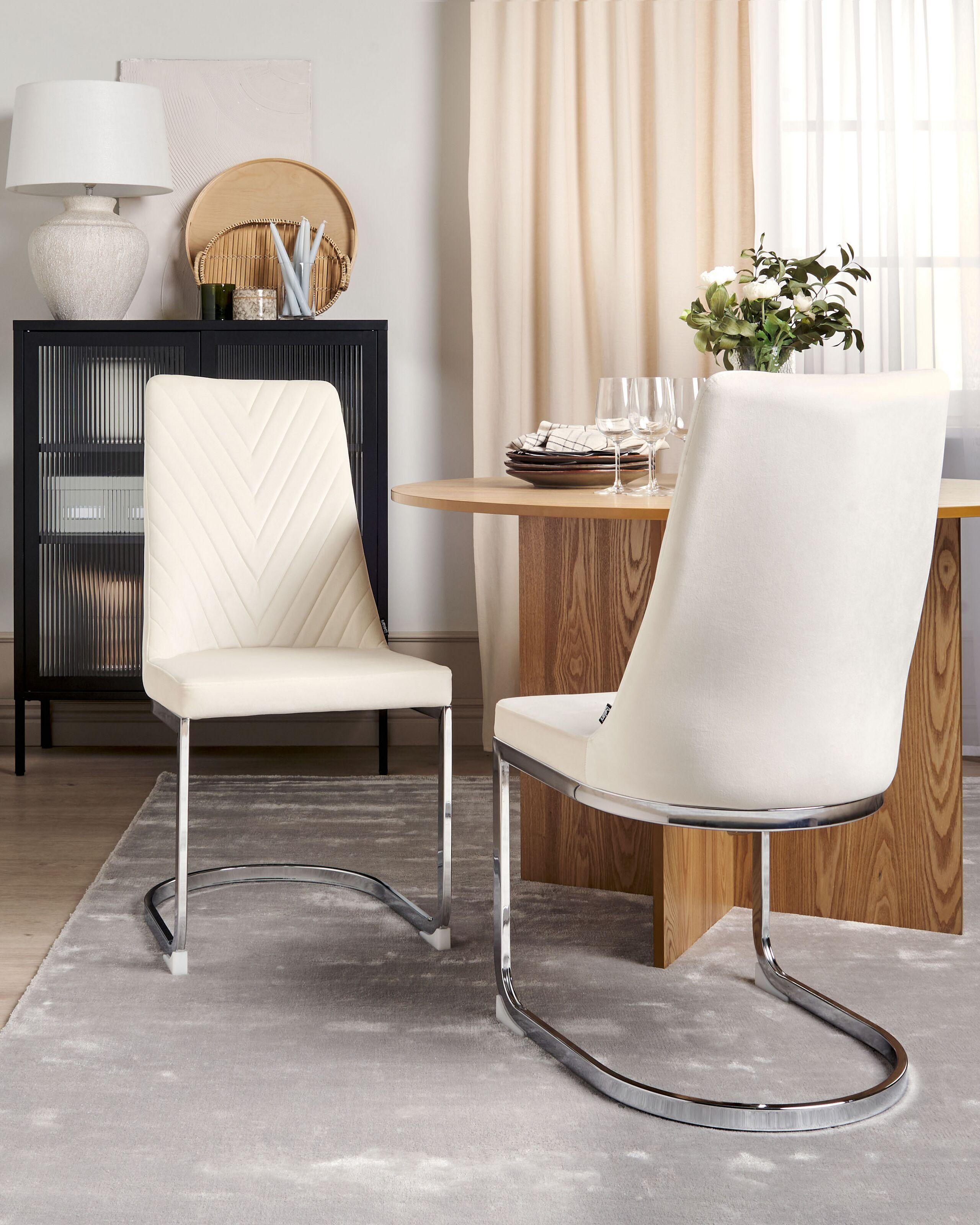 Beliani Lot de 2 chaises en Velours Glamour ALTOONA  