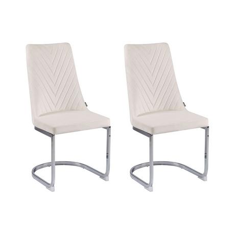 Beliani Lot de 2 chaises de salle à manger en Velours Glamour ALTOONA  