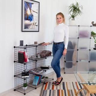 B2X Steckregale aus Drahtgitter 9 Fächer  