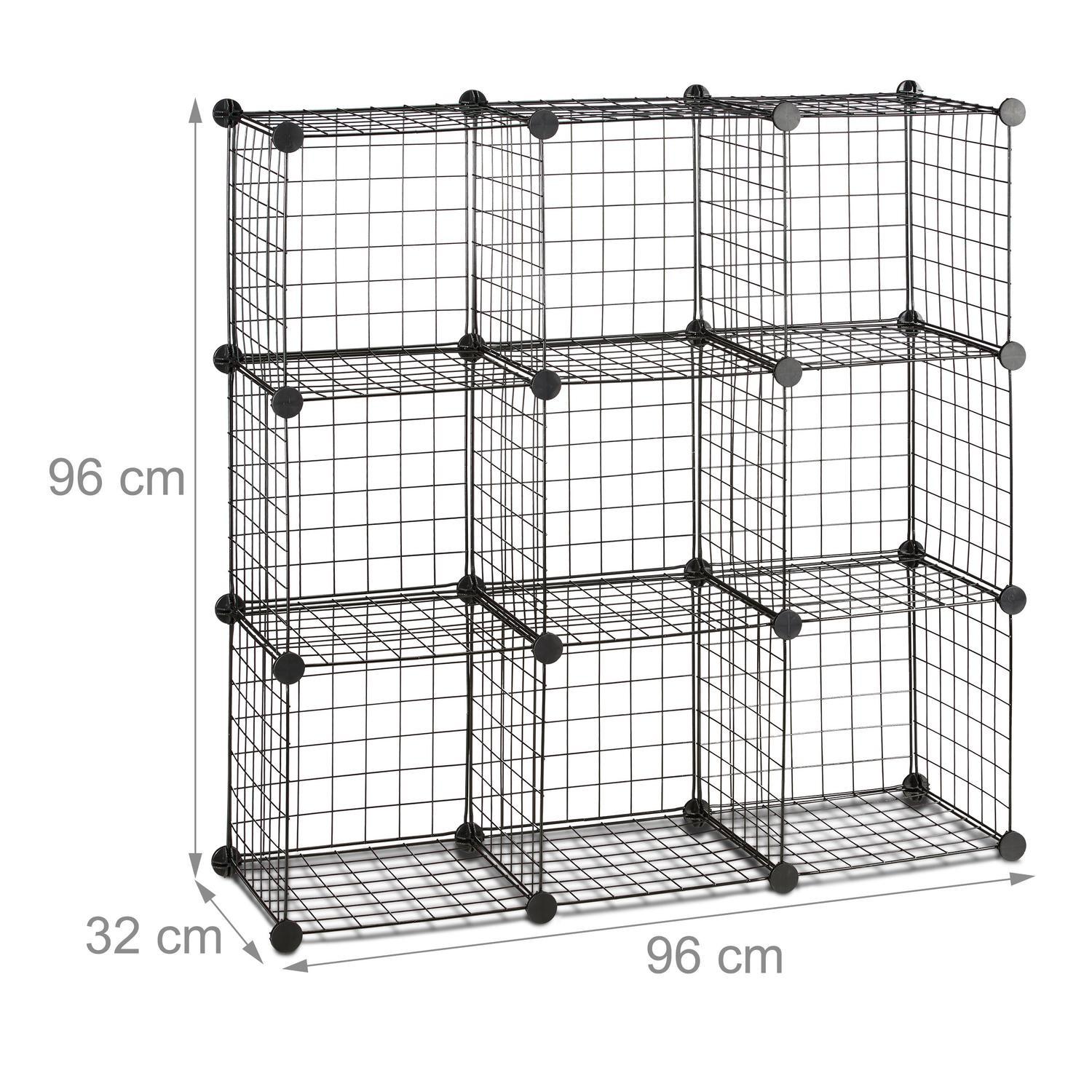 B2X Steckregale aus Drahtgitter 9 Fächer  