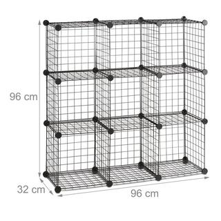B2X Steckregale aus Drahtgitter 9 Fächer  