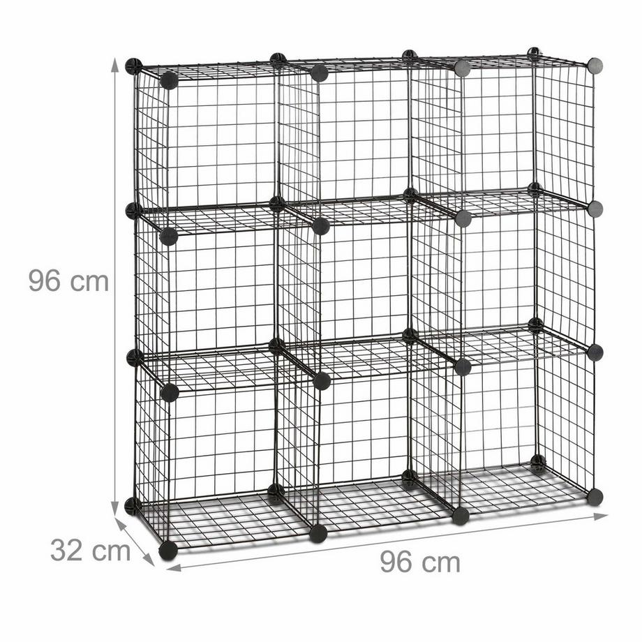 B2X Steckregale aus Drahtgitter 9 Fächer  