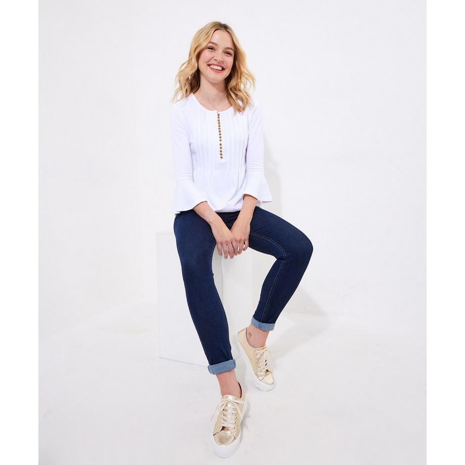 Joe Browns Top Lungo in Jersey con Abbottonatura  