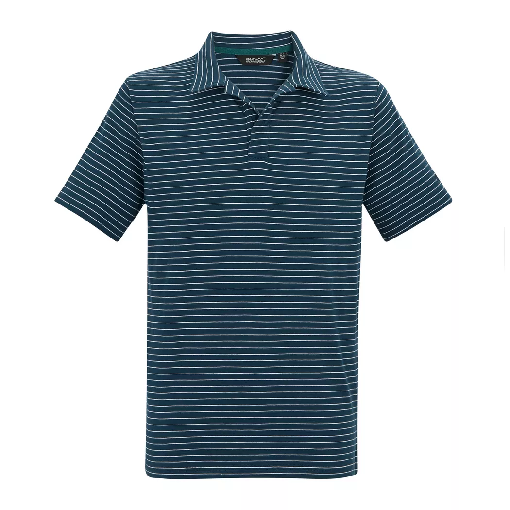 Regatta - Hadvo Poloshirt, L, Blau Denim