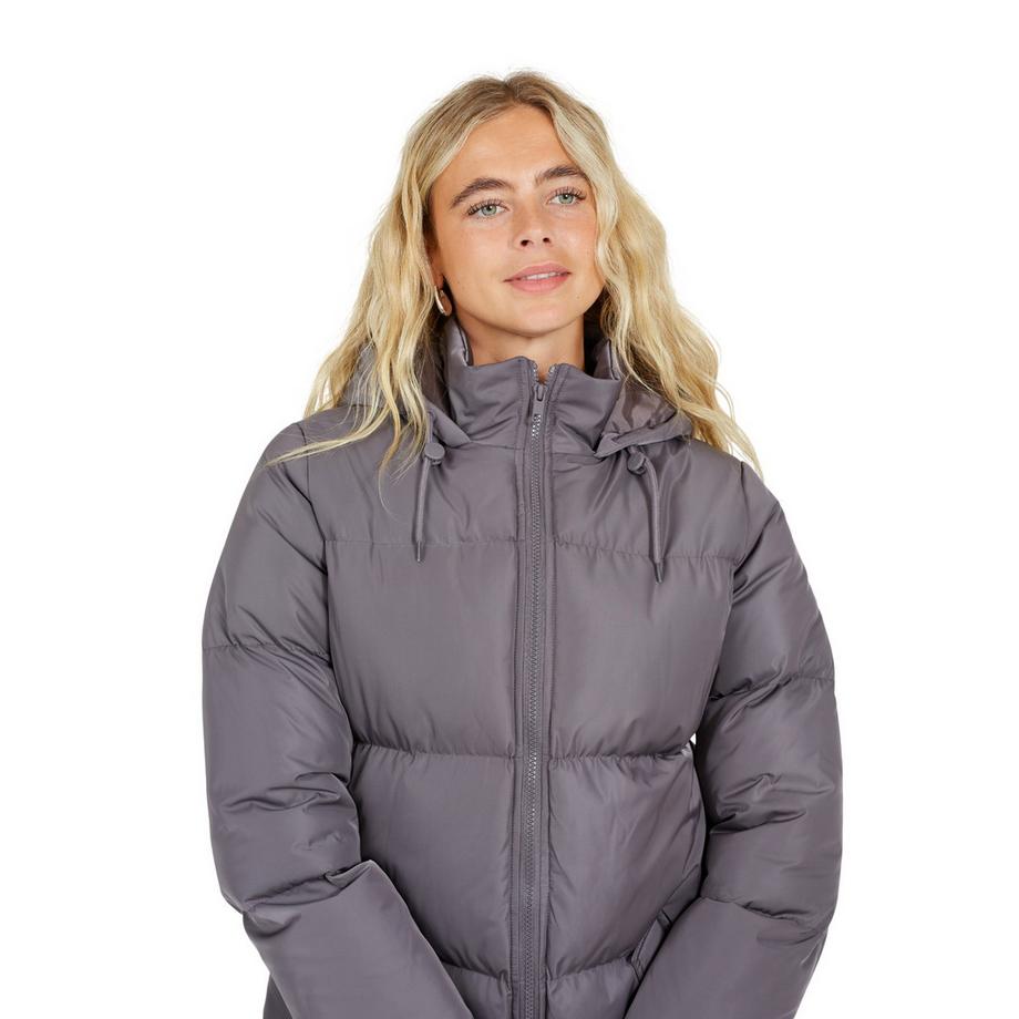 Brave Soul Lange Kapuzenjacke mit Steppung  