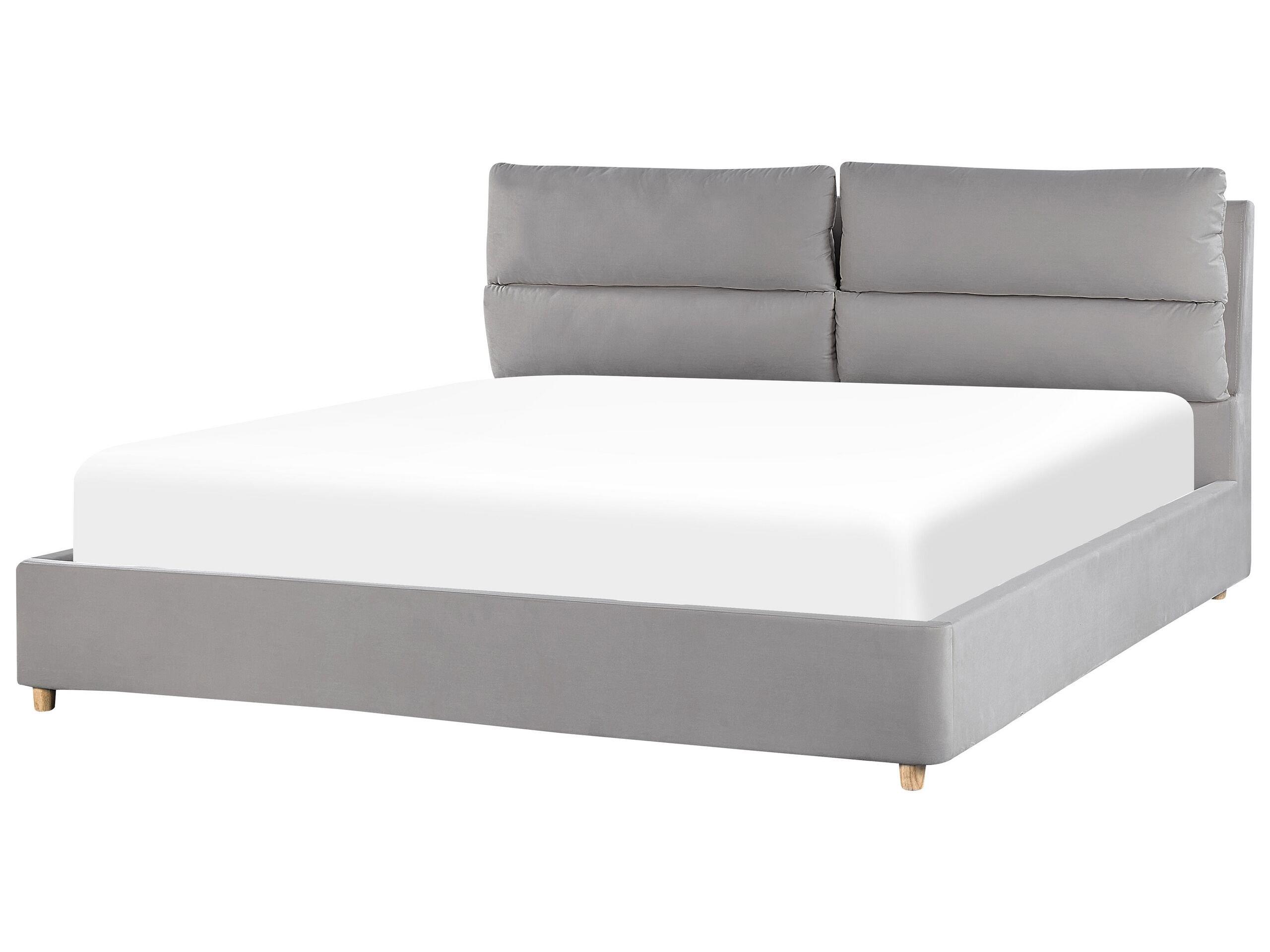 Beliani Bett mit Lattenrost aus Samtstoff Modern BATILLY  