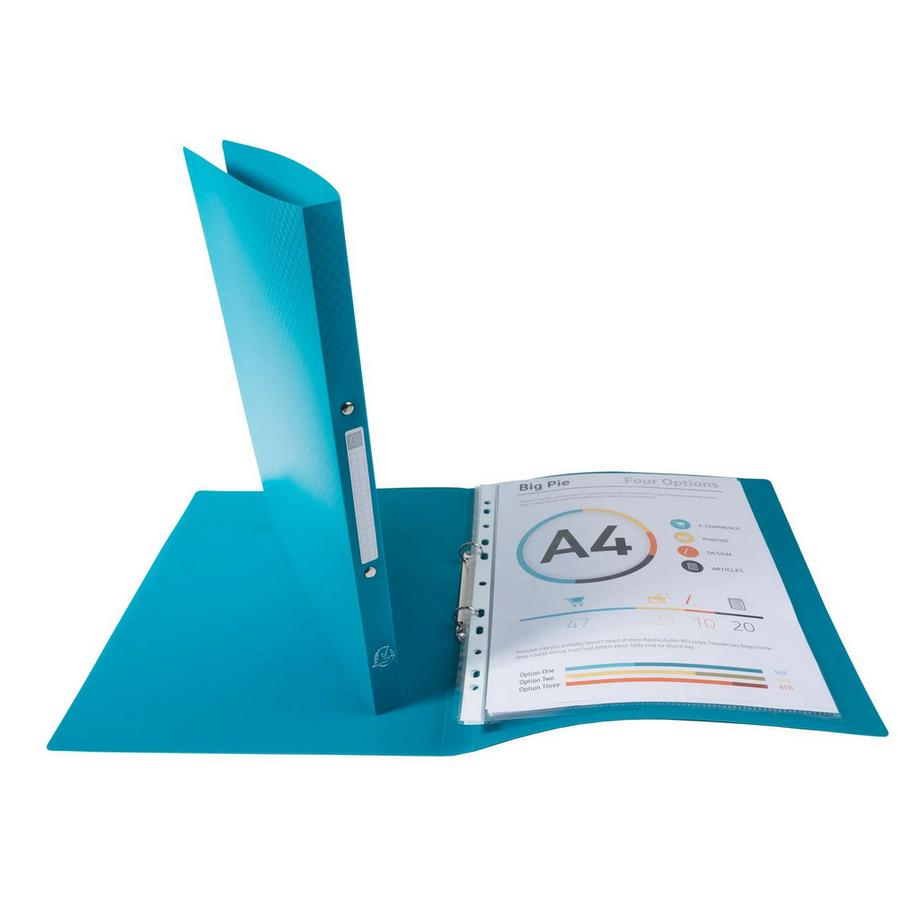 Exacompta Classeur 2 anneaux 15mm polypropylène OPAK - A4 - x 20  