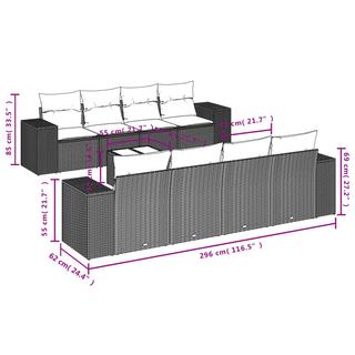 VidaXL Ensemble de canapés de jardin  