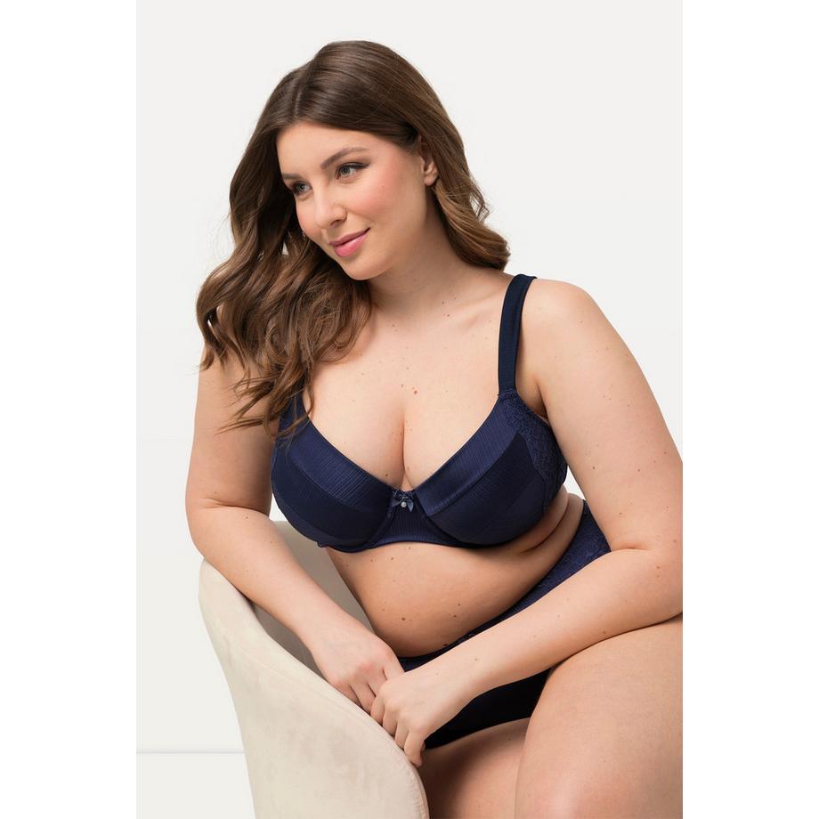 Ulla Popken Soutien-gorge à armatures bonnets souples satin dentelle  