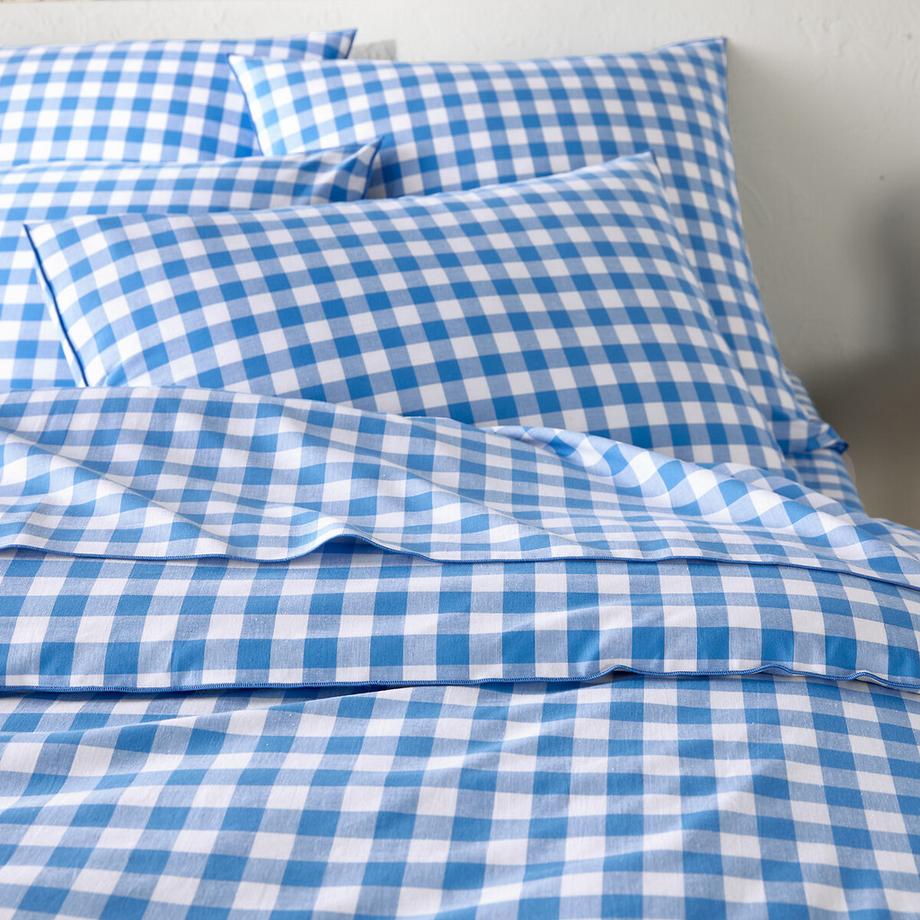 La Redoute Intérieurs Veldi Blau Vichy Duvetbezug  