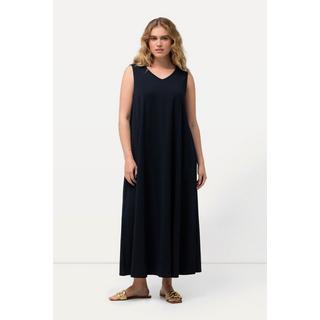 Ulla Popken  Robe maxi en jersey, sans manches. Silhouette en A évasée et décolleté en V. 