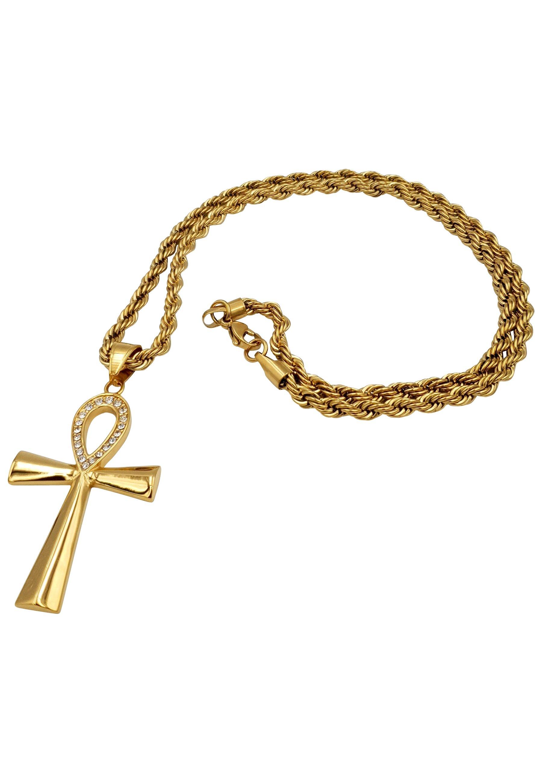 HEBE JEWELS  Chaîne de croix Ankh égyptienne, HIP-HOP-STYLE 