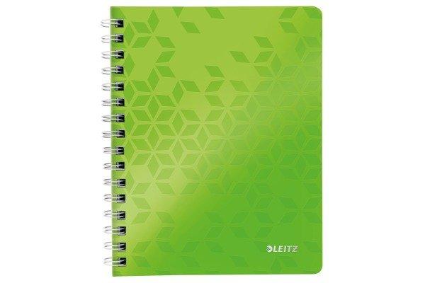 Leitz LEITZ Spiralbuch WOW PP A5 4639-00-54 grün 80 Blatt  