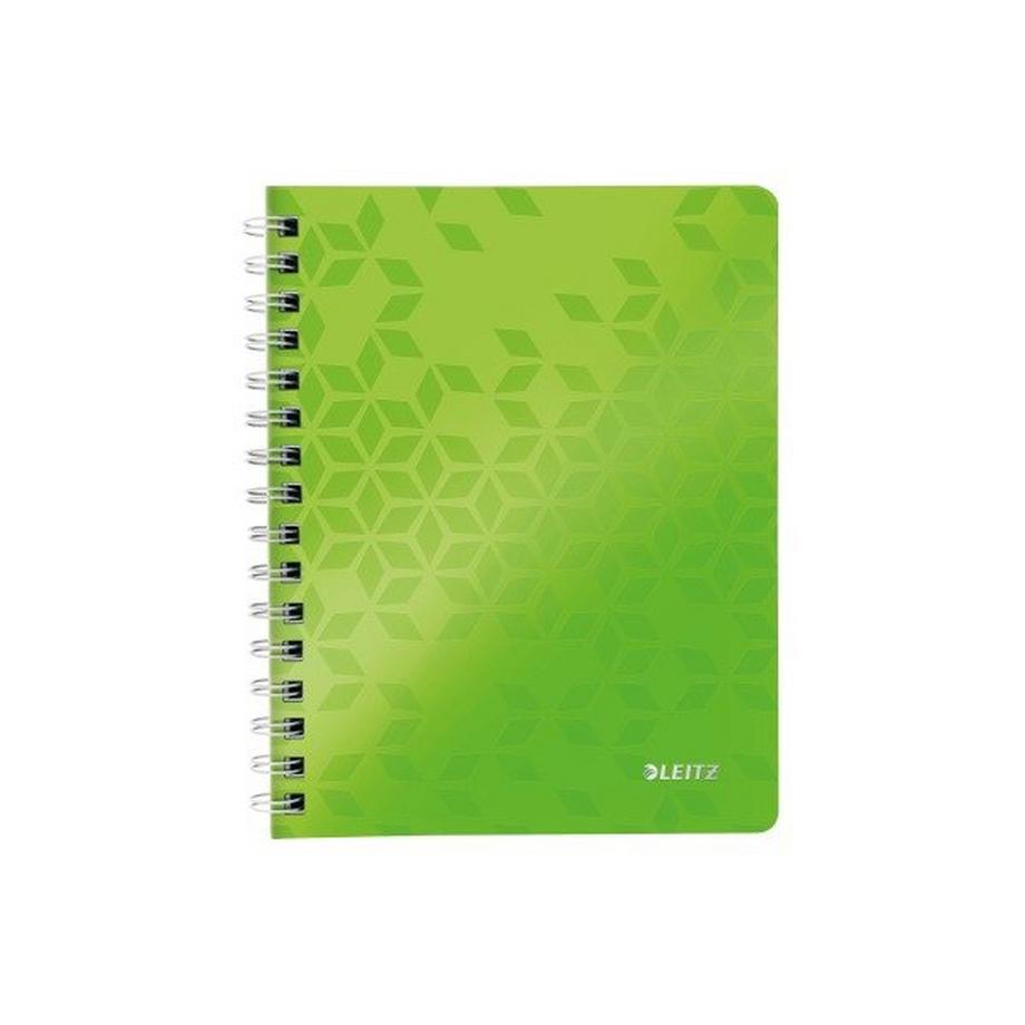 LEITZ Spiralbuch WOW PP A5 4639-00-54 grün 80 Blatt