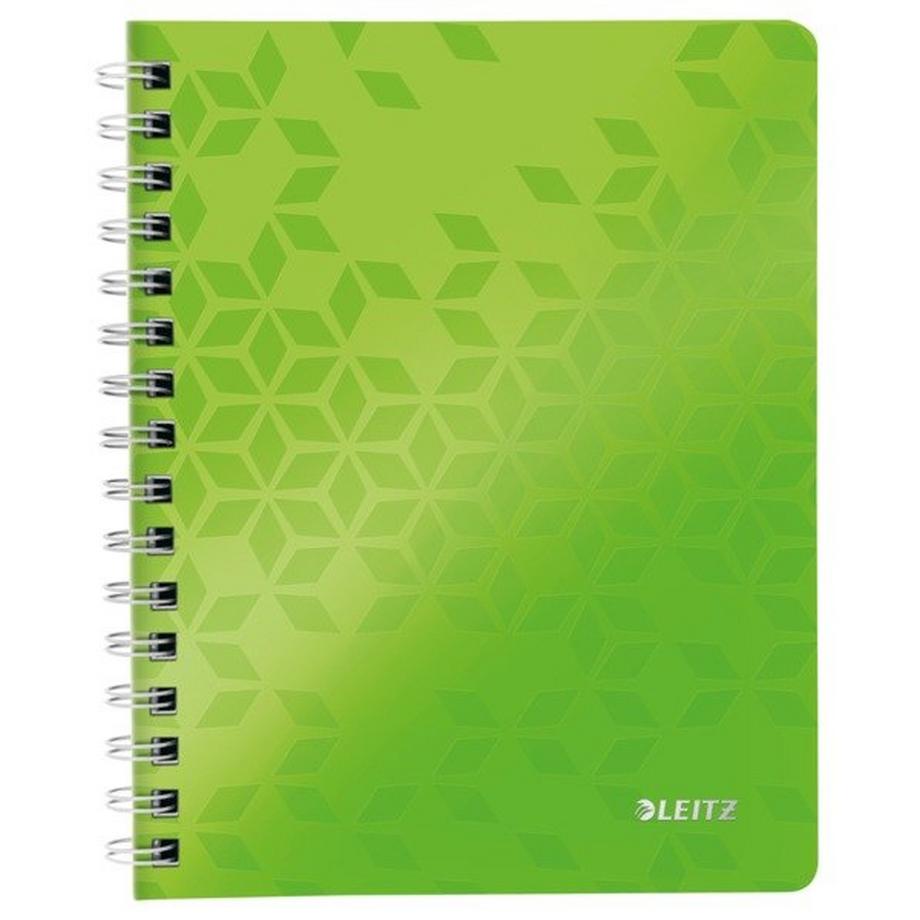 Leitz LEITZ Spiralbuch WOW PP A5 4639-00-54 grün 80 Blatt  