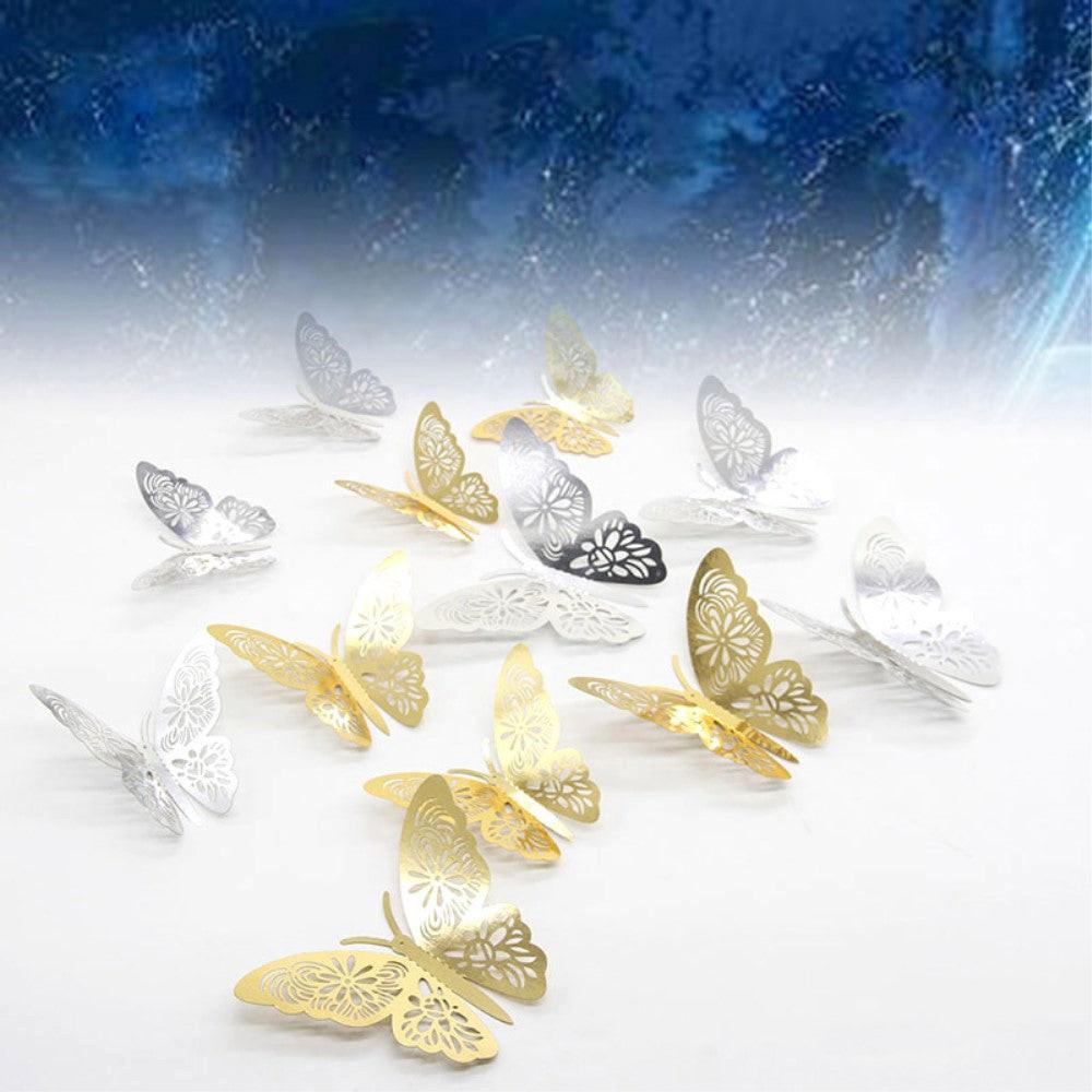 Cover-Discount 12 Pezzi Farfalle 3D Adesivo Murale Deco  