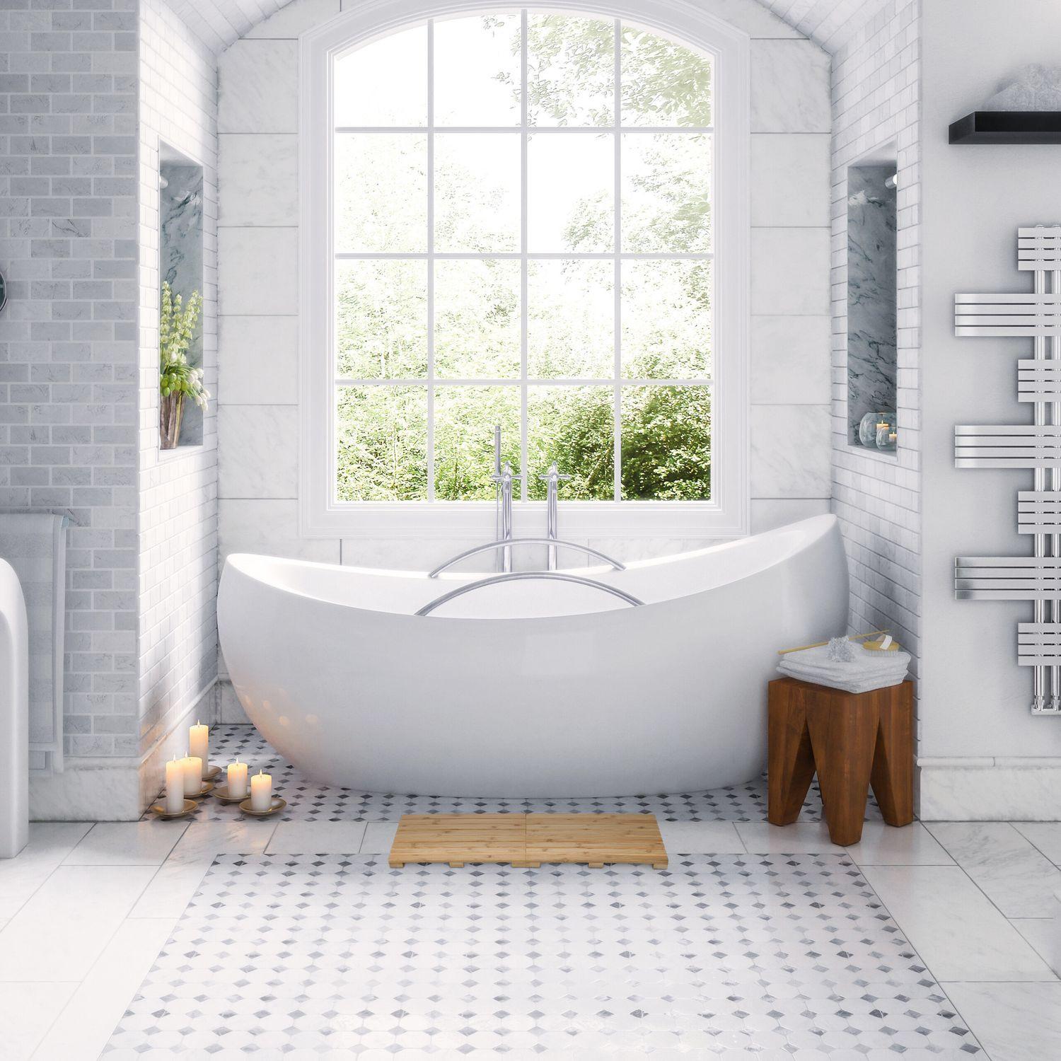 Northix Tapis de bain en bambou  