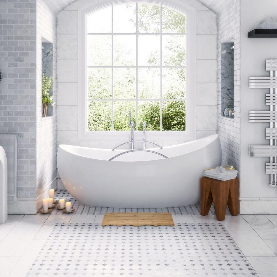 Northix Badematte aus Bambus  