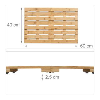 Northix Tapis de bain en bambou  