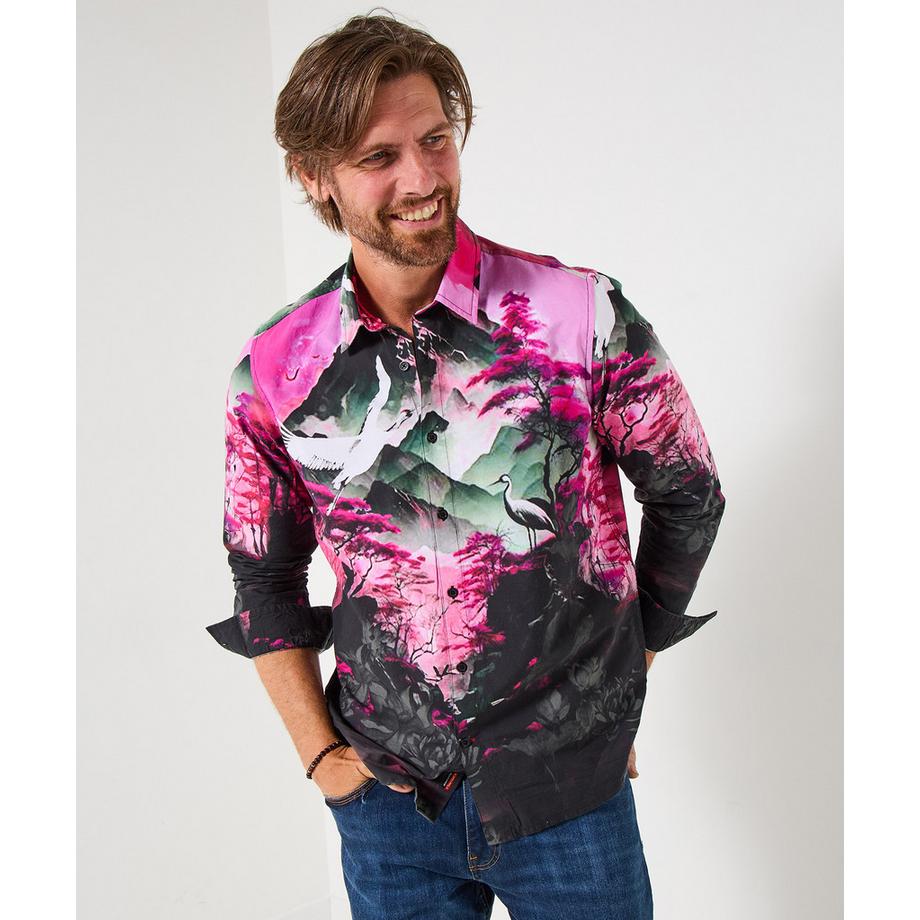 Joe Browns Camicia a Maniche Lunghe con Audace Motivo Artistico  