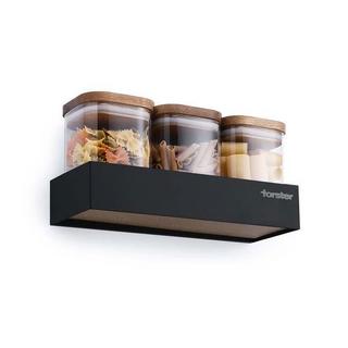 Forster Home Magnetisches Vorratsregal inkl. 3 Glasbehältern Eiche  