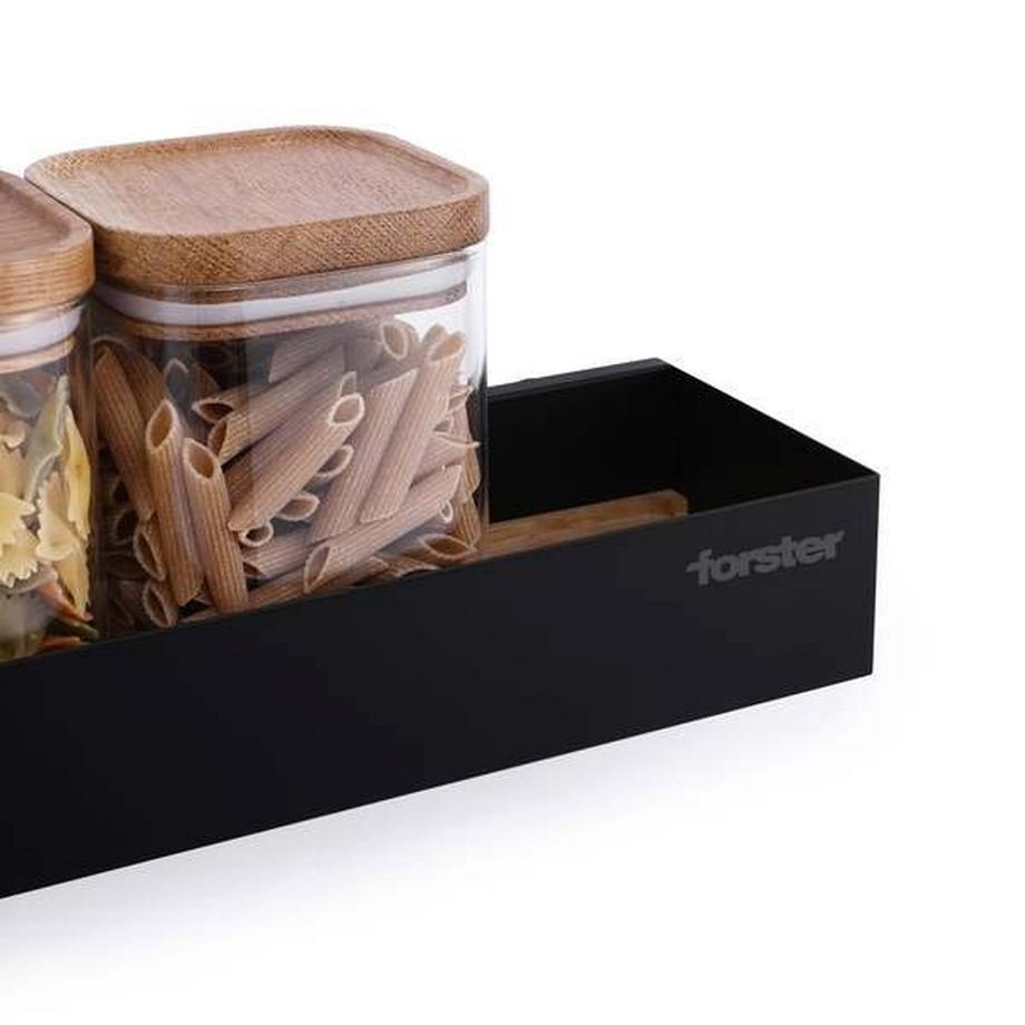 Forster Home Magnetisches Vorratsregal inkl. 3 Glasbehältern Eiche  