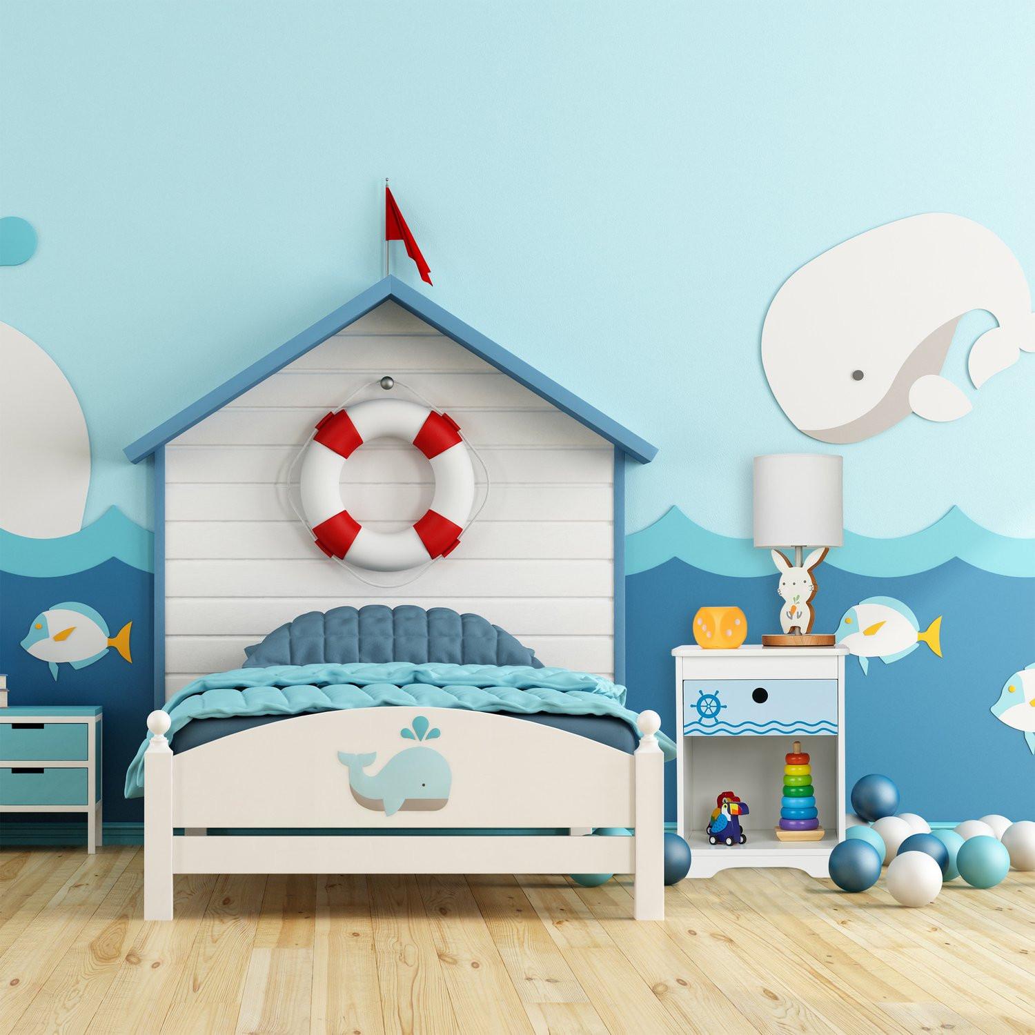 Northio Table de chevet pour enfant avec tiroir  