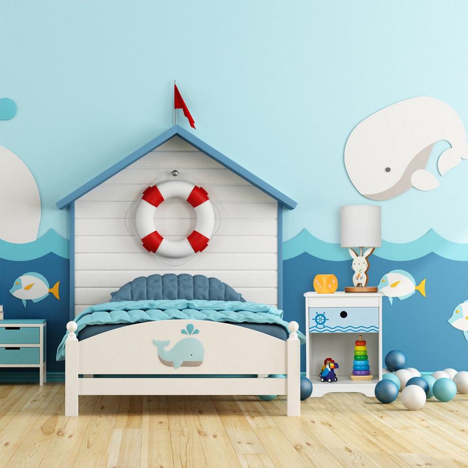 Northio Table de chevet pour enfant avec tiroir  