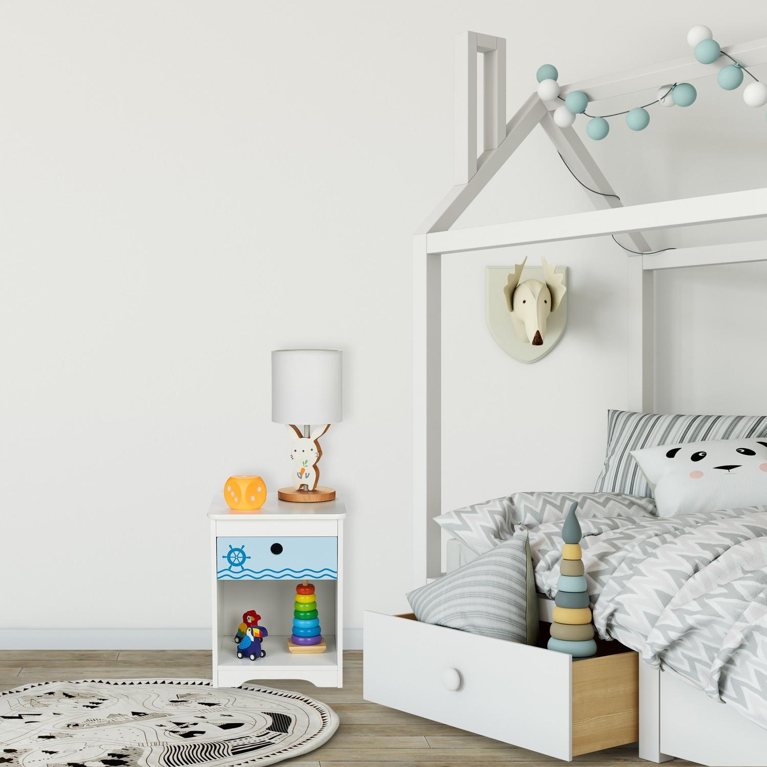 Northio Table de chevet pour enfant avec tiroir  