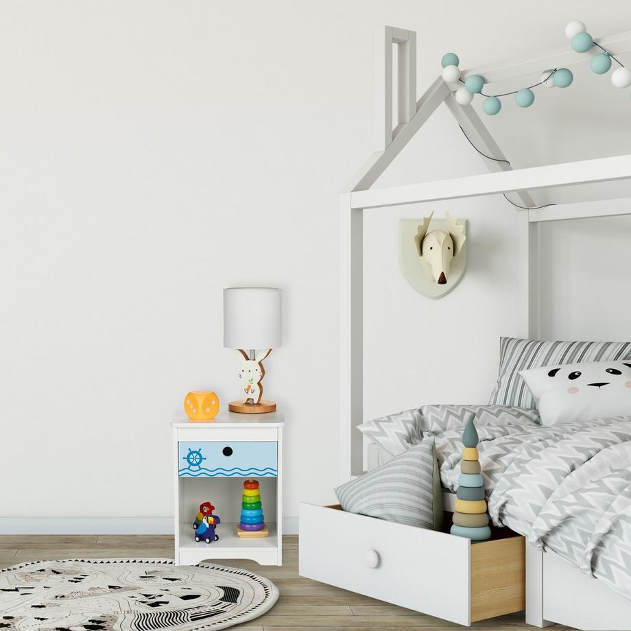 Northio Table de chevet pour enfant avec tiroir  