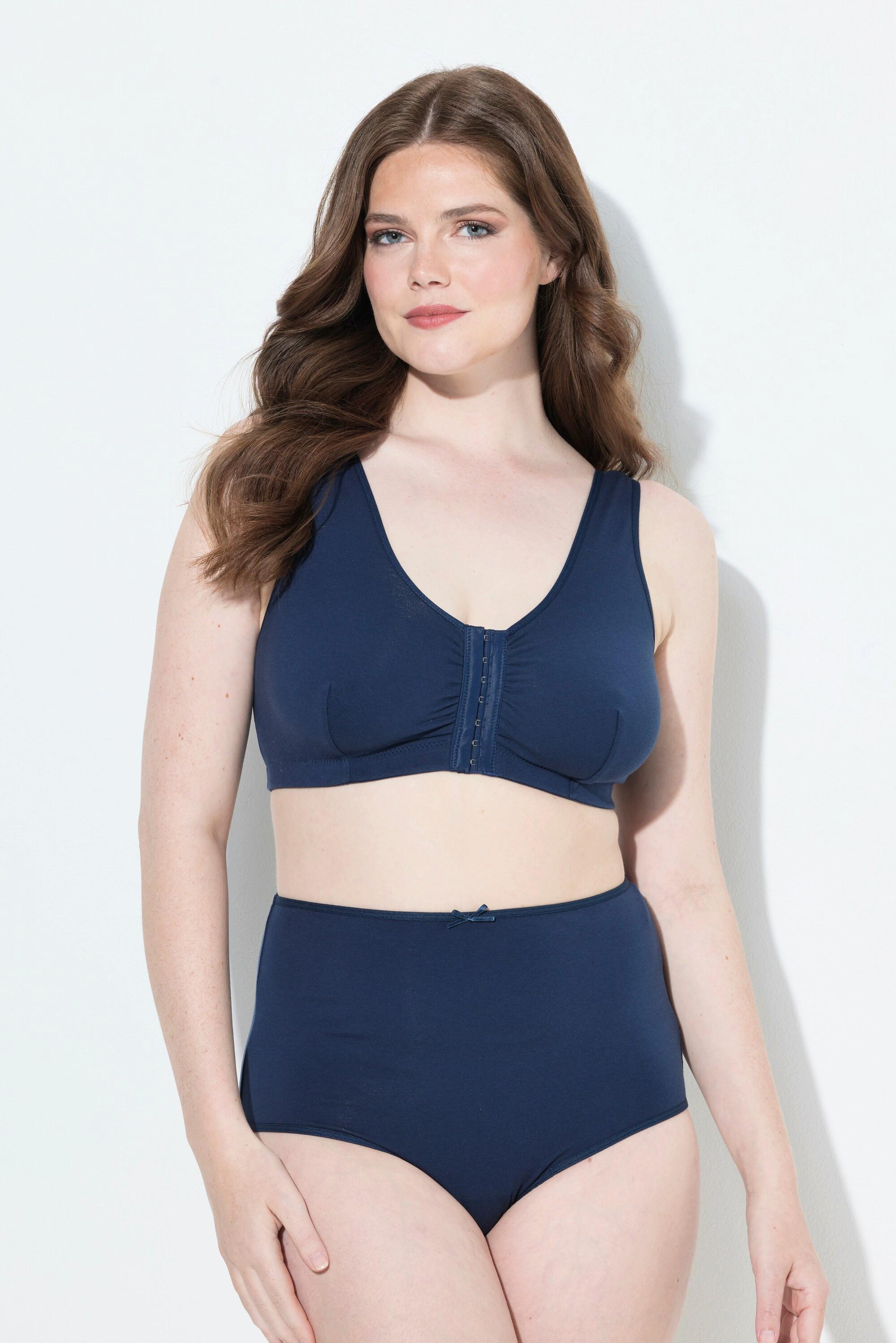 Ulla Popken Bustier Chiusura Anteriore Qualità Cotone  