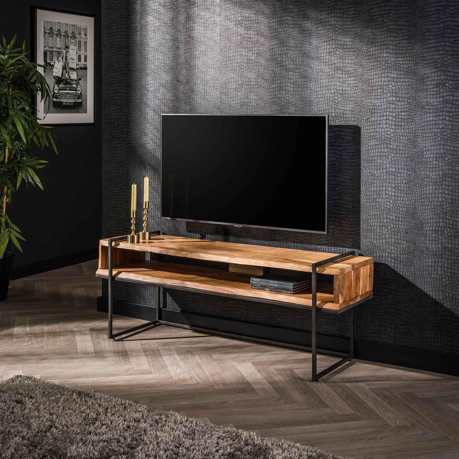 mutoni Buffet bas TV Edge acacia naturel 135  