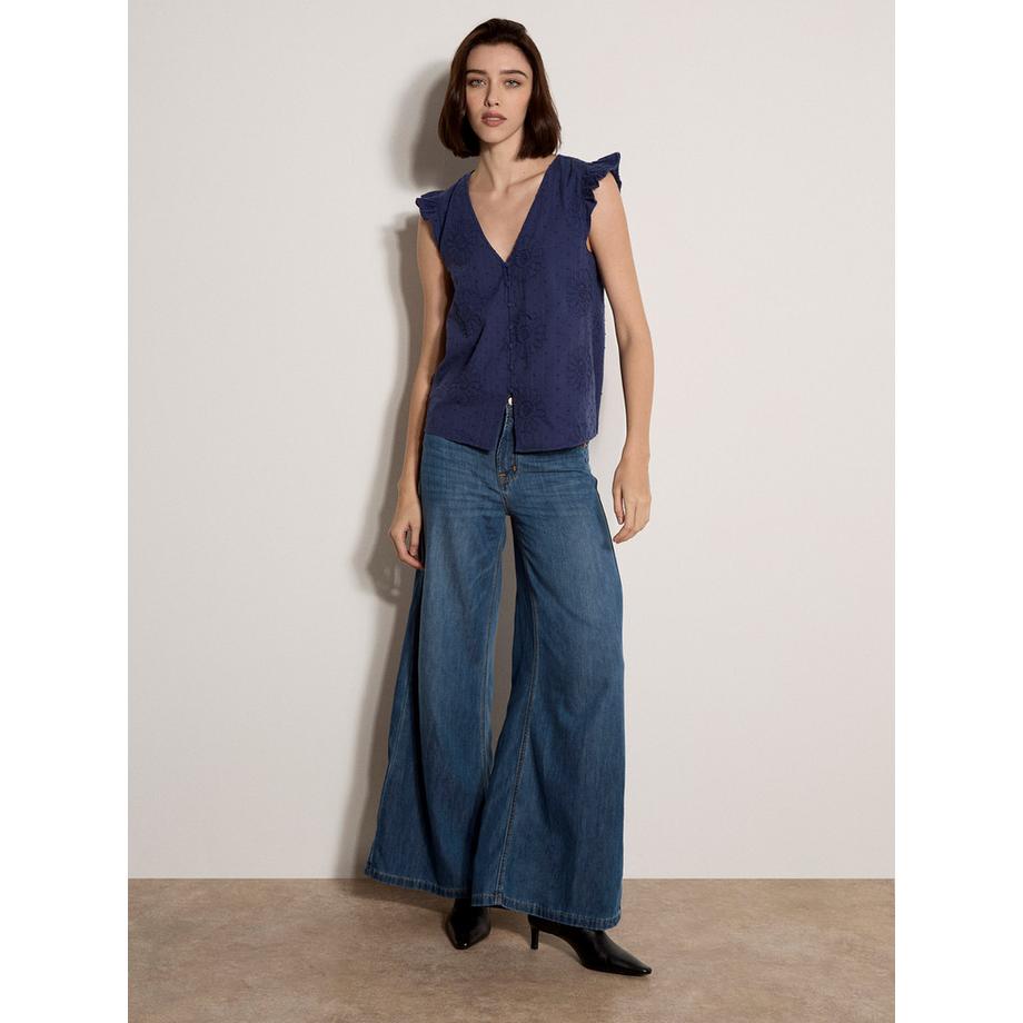 APRICOT Blouse brodée de marguerites  