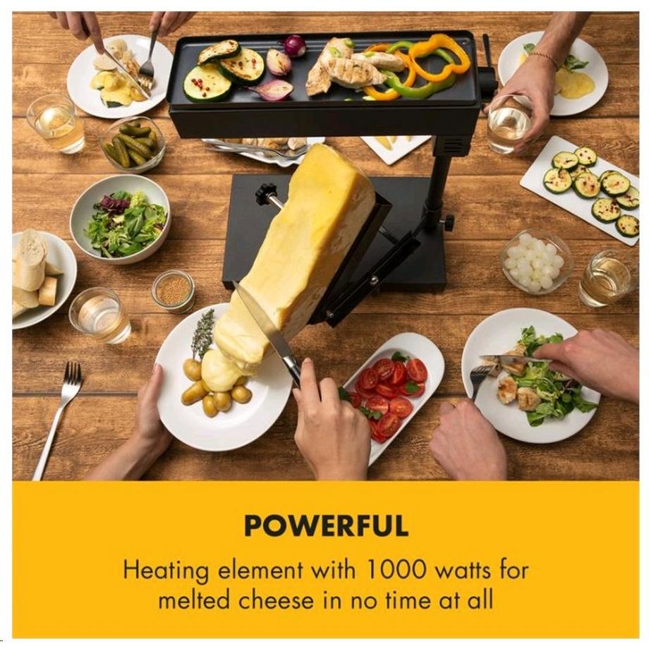Klarstein  Appenzell Peak Raclette mit Grill - Schwarz 