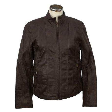 Eastern Counties Leather Stehkragen Lederjacke  