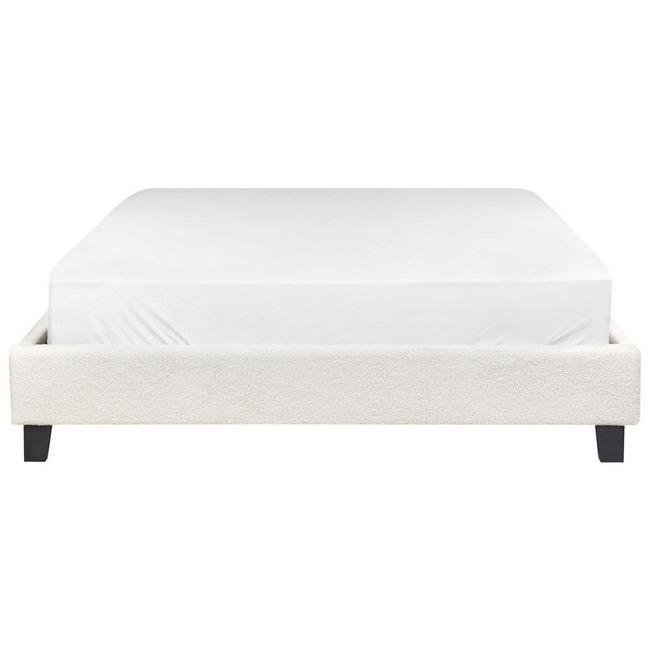 Beliani Lit sans tête de lit en Bouclé Scandinave ROANNE  