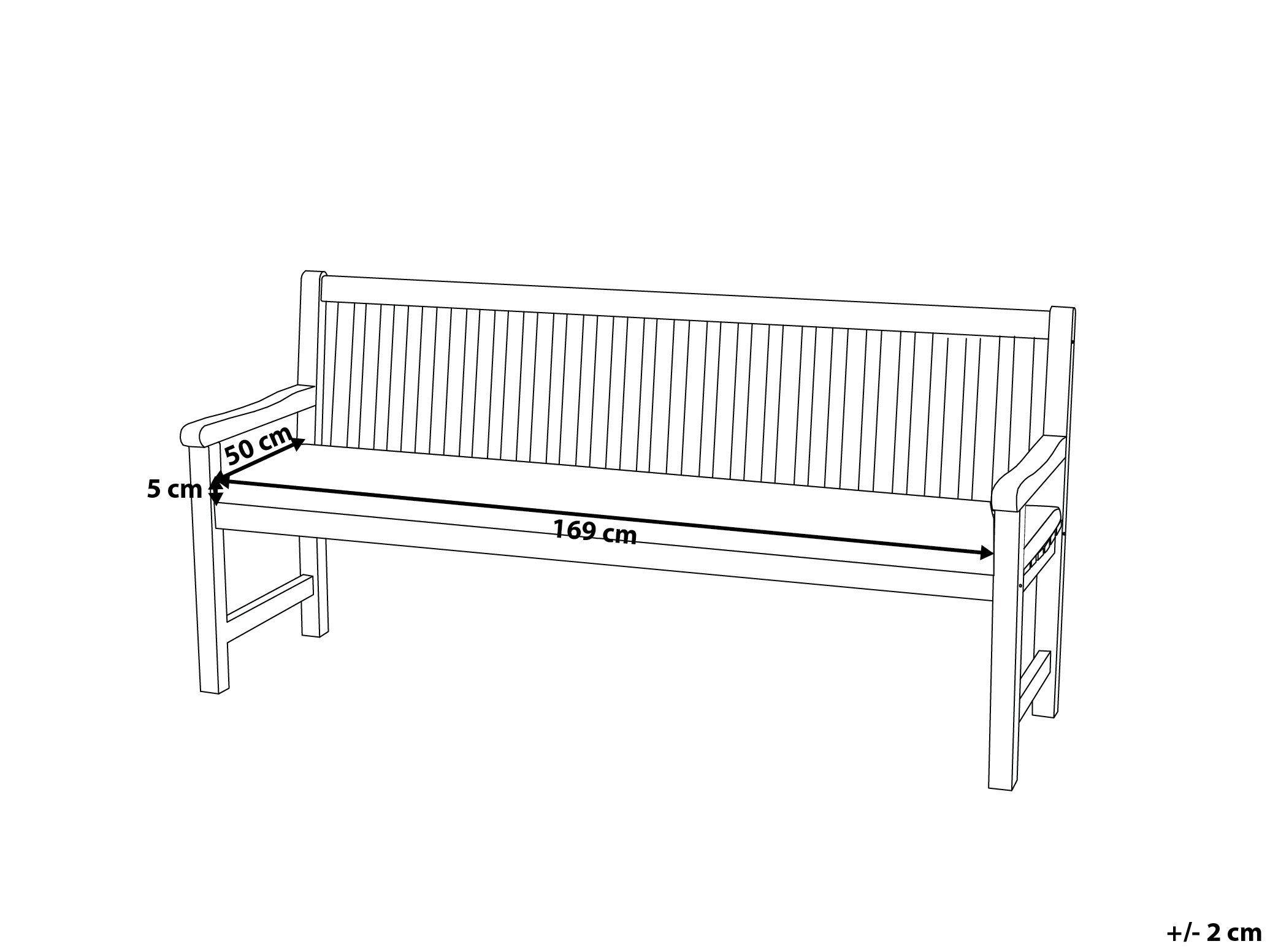 Beliani Cuscino per sedile a panca en Poliestere Classico VIVARA  