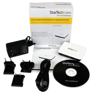 STARTECH.COM  Adaptateur réseau USB 3.0 vers Gigabit Ethernet avec hub à 3 ports 