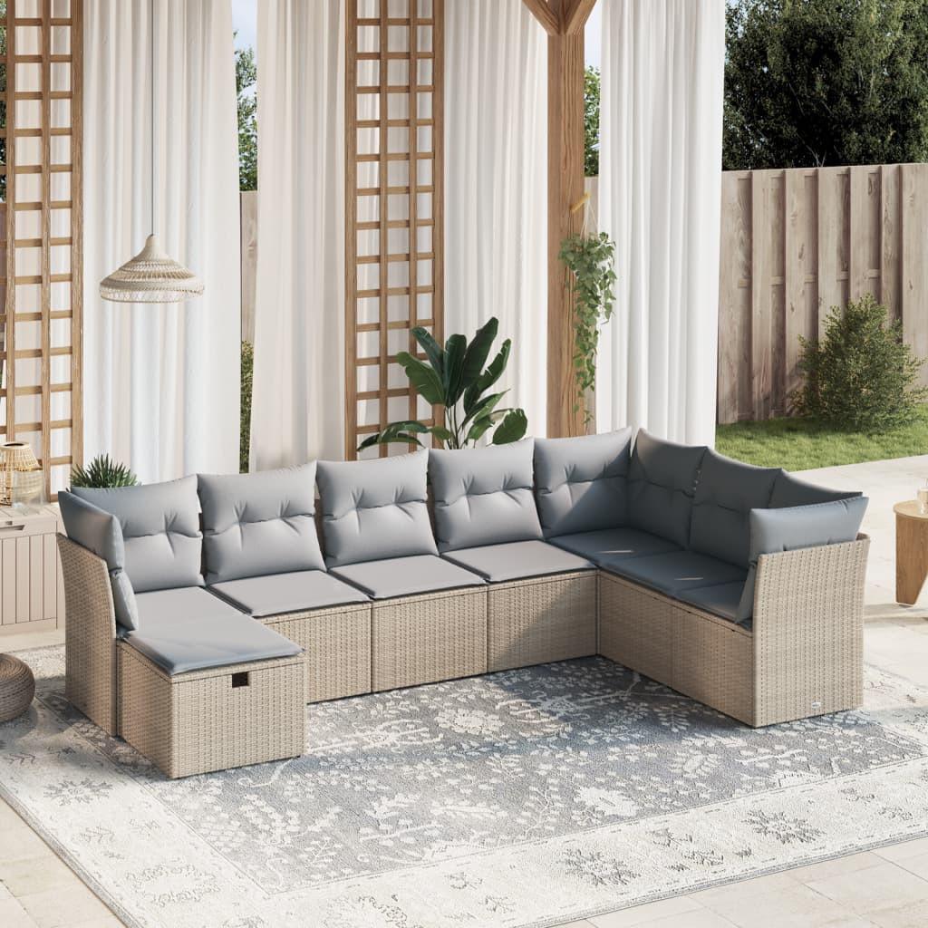 VidaXL set divano da giardino Polirattan  