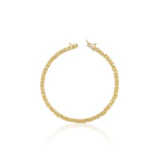 MUAU Schmuck  Bracelet chaine de roi classique en or jaune 750, 19cm, 3,5mm 