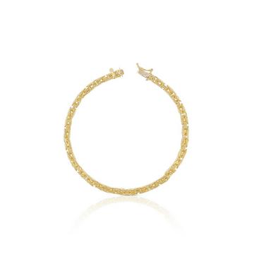 Bracelet chaine de roi classique en or jaune 750, 19cm, 3,5mm
