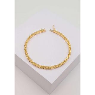 MUAU Schmuck  Bracelet chaine de roi classique en or jaune 750, 19cm, 3,5mm 