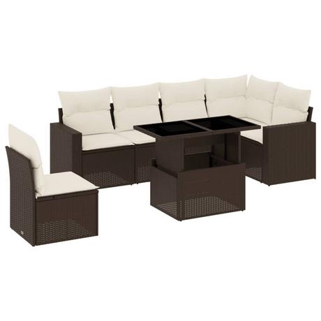 VidaXL set divano da giardino Polirattan  