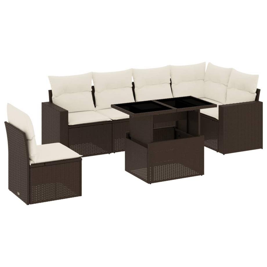 Ensemble de canapés de jardin rotin synthétique