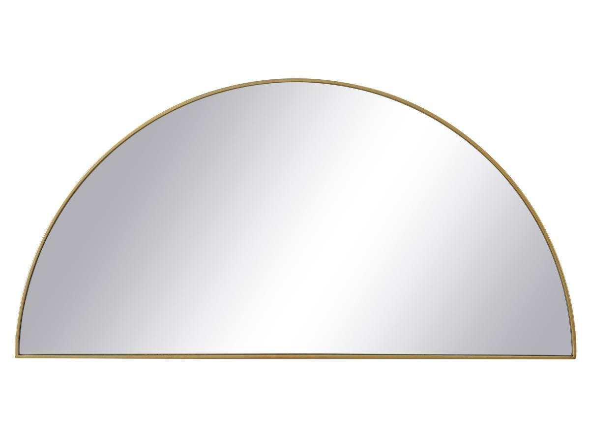 Vente-unique Lot de 2 miroirs demi-cercle design en métal - L.50 x H.100 cm - Doré - GAVRA  
