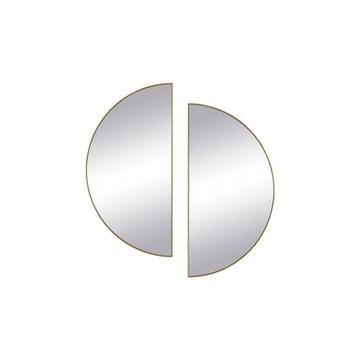 Lotto di 2 Specchio a semicerchio di design L.50 x H.100 cm in Metallo Dorato - GAVRA