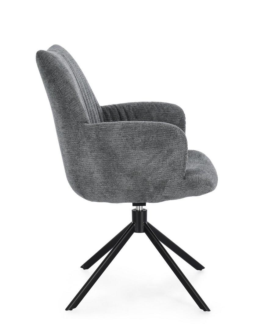 mutoni Fauteuil pivotant Alexander gris foncé  